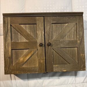 Rustic Wooden Jewelry Cabinet